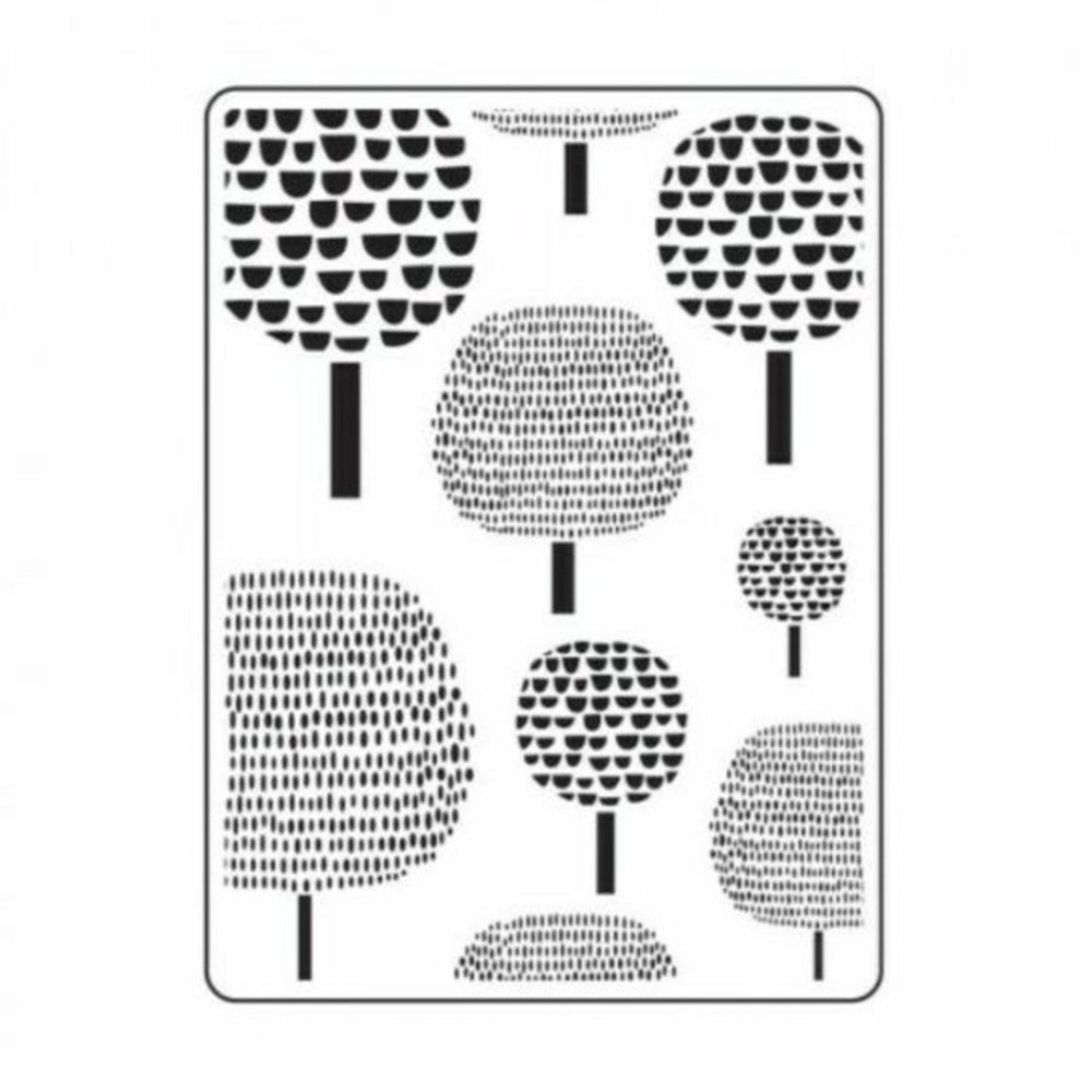 Darice Embossing Folder Dot Trees Scrapbook Paper Crafts Card Making